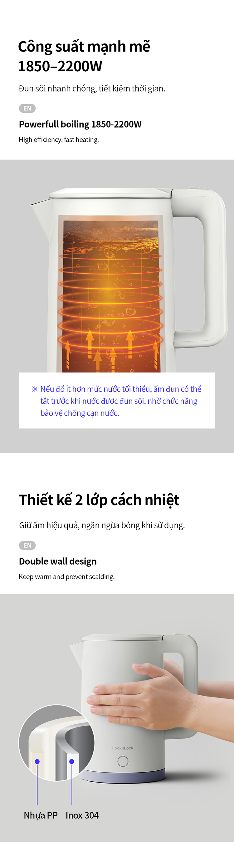 Ấm đun siêu tốc Locknlock Electric kettle 1.7L - Màu ngà - EJK728IVY 9 am dun sieu toc locknlock electric kettle 1 7l mau nga ejk728ivy description 1785046911