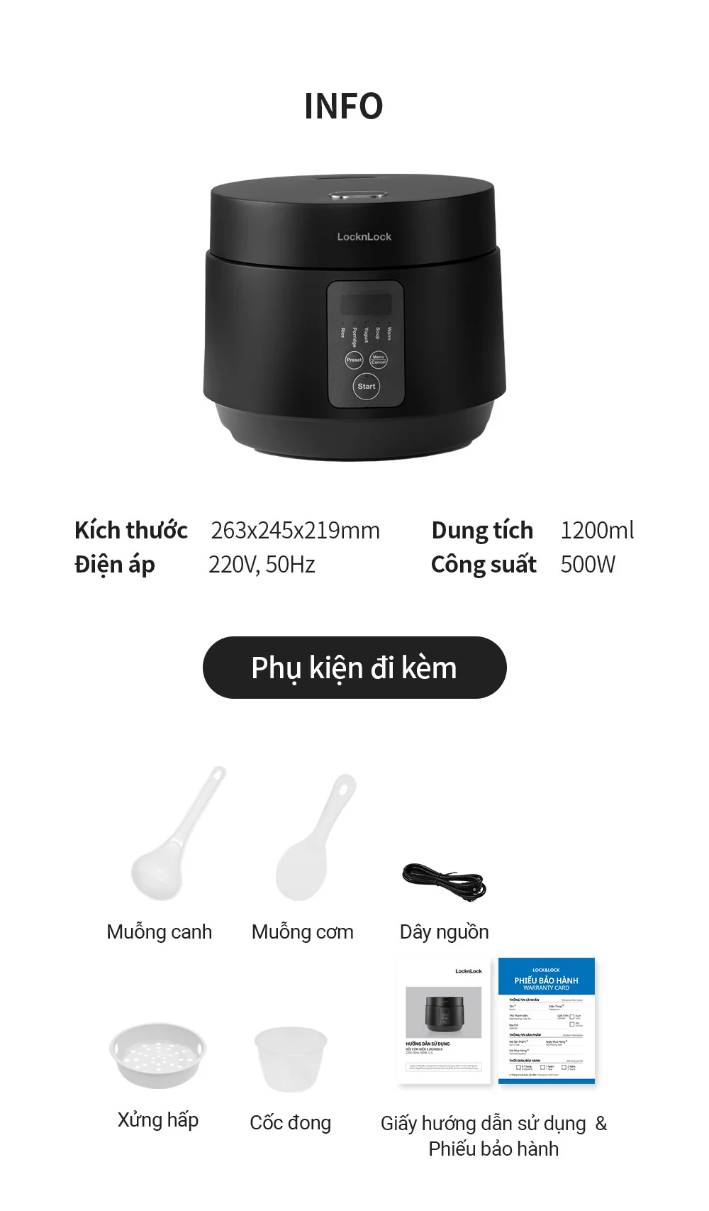 ap voucher 6 noi com dien locknlock rice cooker 220v 50hz 500w 1 2l mau den ejr346blk description 1785047397