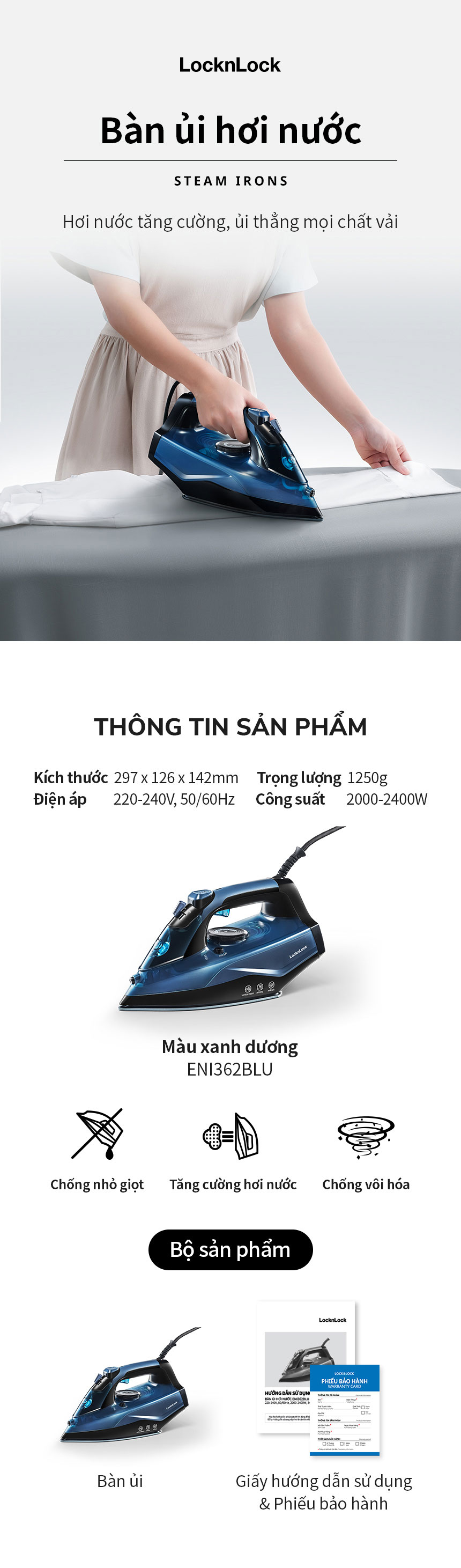 Bàn Ủi Hơi Nước LocknLock ENI362BLU 340ml 7 ban ui hoi nuoc locknlock eni362blu 340ml description 1785050654