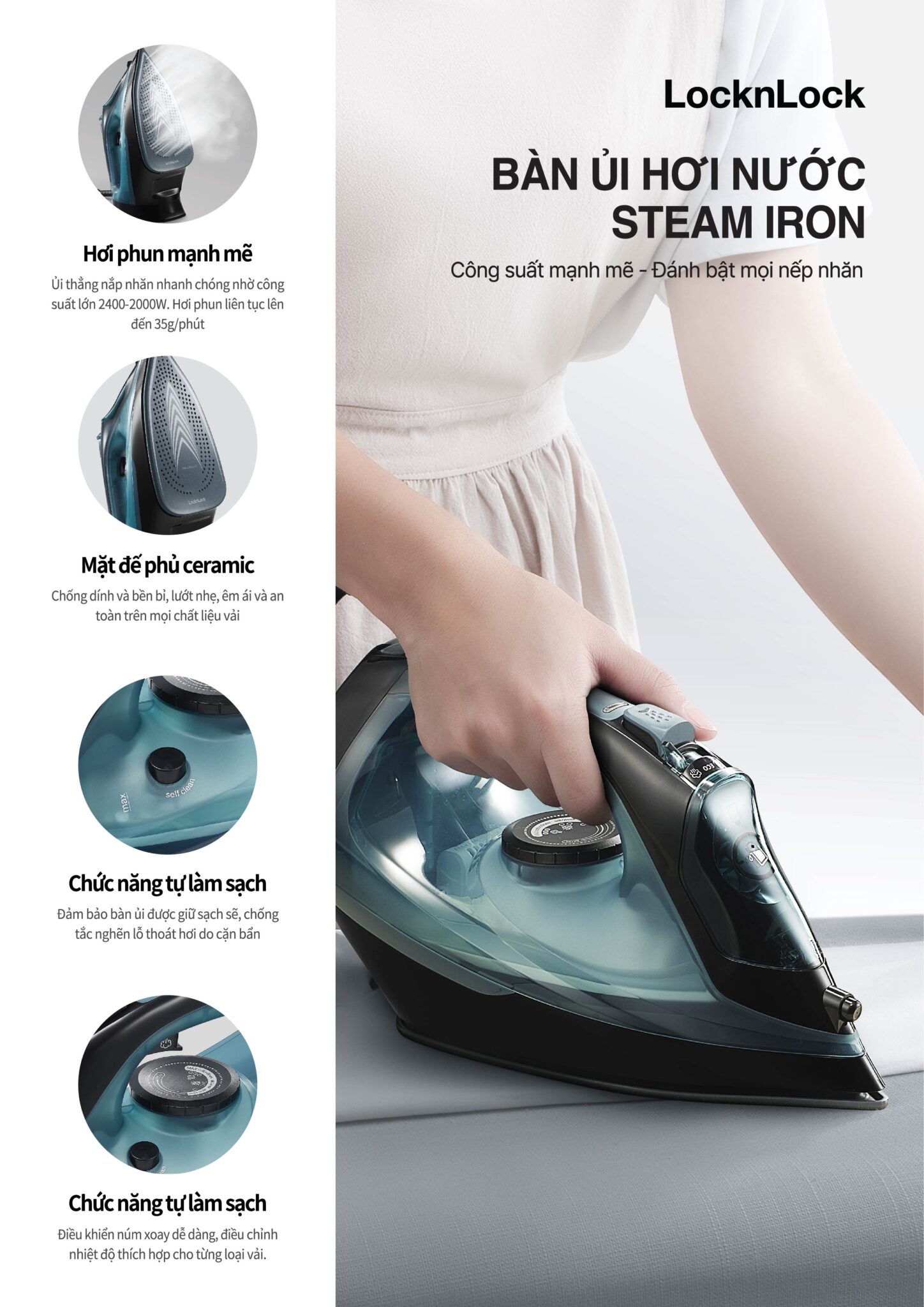 ban ui hoi nuoc locknlock steam iron 220 240v 50 60hz 2000 2400w 300ml mau xanh la eni352grn description 1785050699