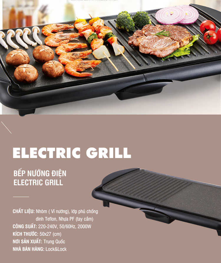 bep nuong dien electric grill 220 240v 2000w locknlock ejg231 description 1785046208
