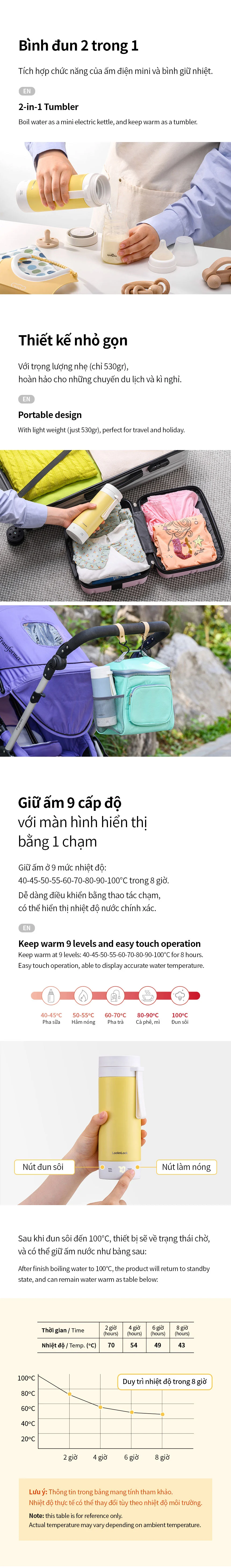 binh dun giu nhiet locklock heating tumbler 220 240v 50 60hz 300w 300ml 2 mau nga vang nhat description 1785046843
