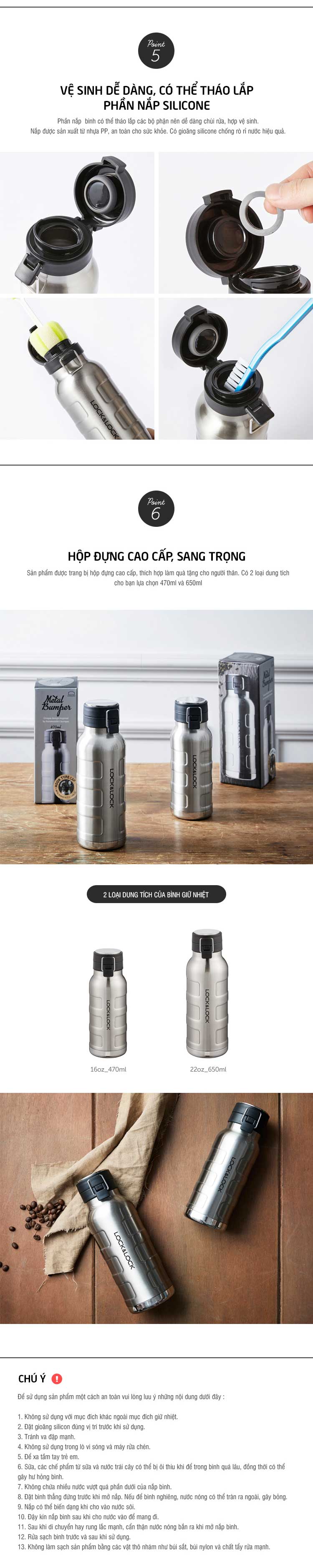 binh giu nhiet bang thep khong gi locklock bumper bottle mau bac 470ml 650ml lhc4141 lhc4142 description 1785057041