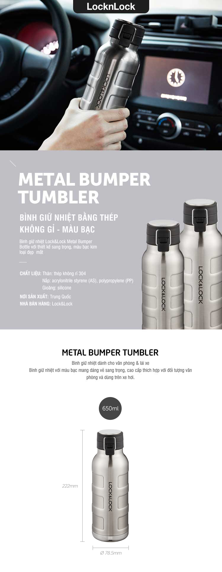 binh giu nhiet bang thep khong gi locklock bumper bottle mau bac 470ml 650ml lhc4141 lhc4142 description 1785057043