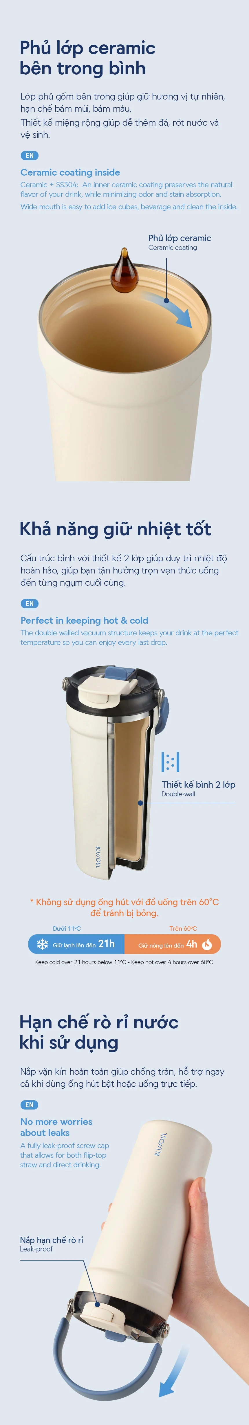 binh giu nhiet blissoul cafe ceramic tumbler dung tich 700ml nhieu mau lhc4440 description 1785055661