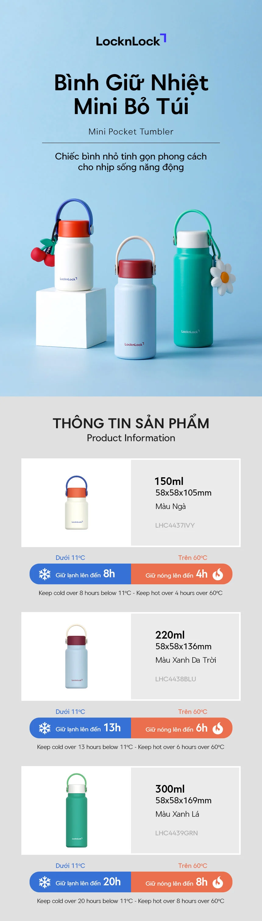 binh giu nhiet bo tui locknlock mini pocket tumbler co quai xach lhc4439grn lhc4438blu lhc4437ivy description 1785056070