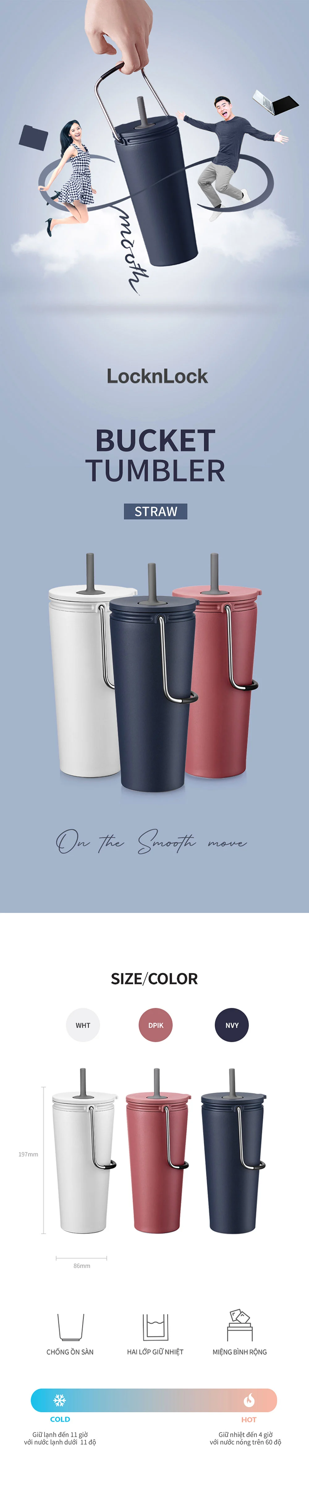 binh giu nhiet co ong hut locknlock bucket tumbler with straw 3 mau hong dam xanh navy trang lhc4268 description 1785055979