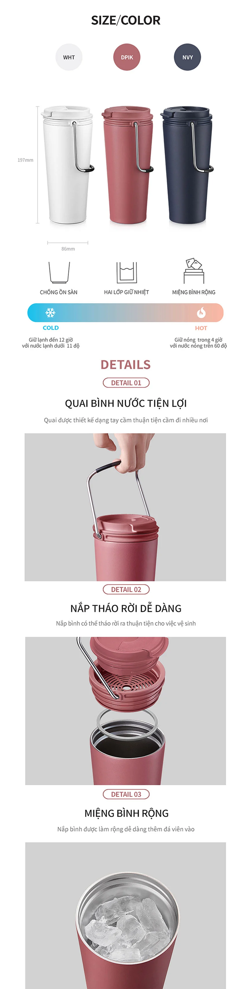 binh giu nhiet locknlock bucket tumbler 2 mau hong dam trang lhc4269 description 1785057005