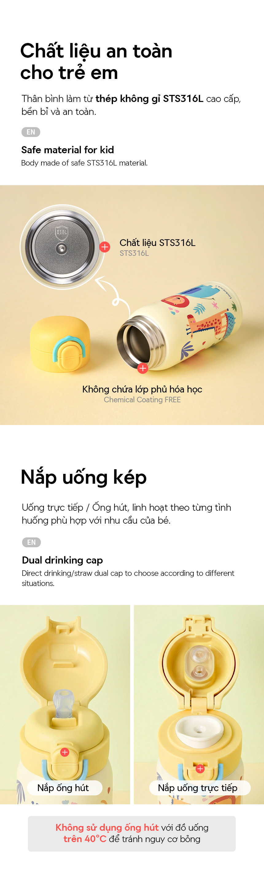 Bình giữ nhiệt LocknLock cho bé nắp uống kép dung tích 350ml - 2 Màu - LHC3400 23 binh giu nhiet locknlock cho be nap uong kep dung tich 350ml 2 mau lhc3400 description 1785057026