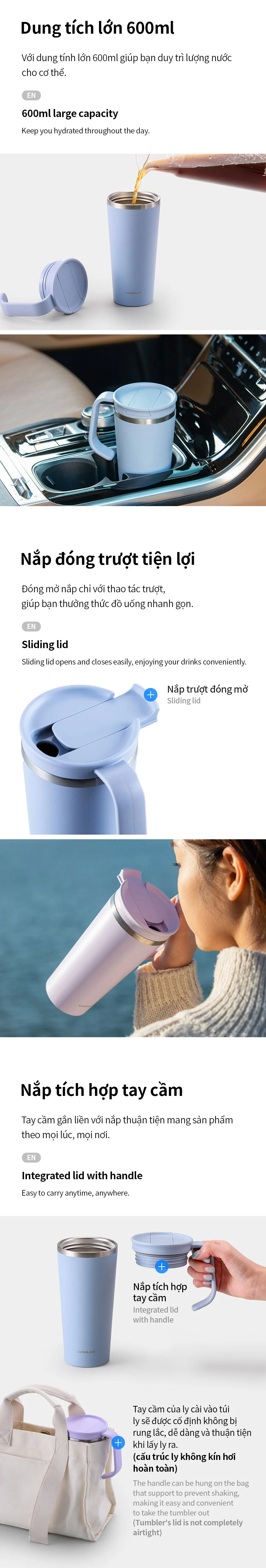 Bình Giữ Nhiệt Locknlock Daily Handle Tumbler 600Ml - 3 Màu (Xanh Da Trời, Ngà, Tím) - LHC4330 9 binh giu nhiet locknlock daily handle tumbler 600ml 3 mau xanh da troi nga tim lhc4330 description 1785055895