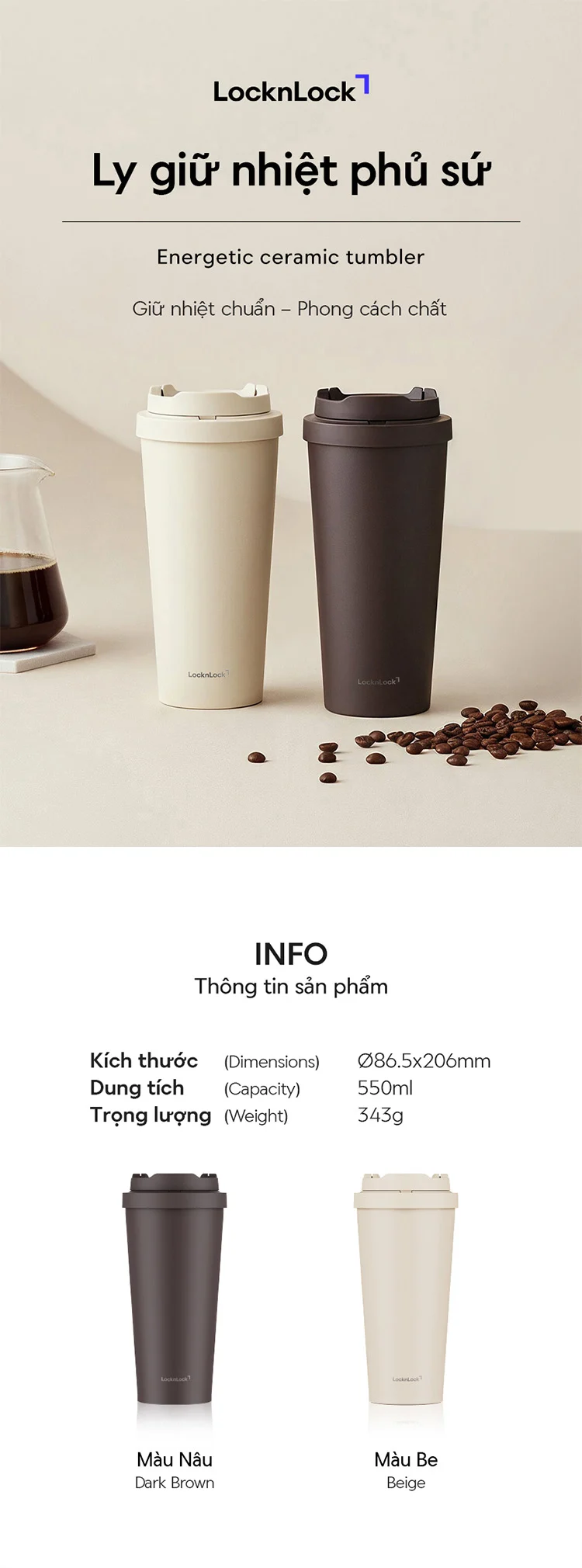 Bình giữ nhiệt LocknLock Energetic Ceramic Tumbler 550ml - 2 Màu - LHC3414 10 binh giu nhiet locknlock energetic ceramic tumbler 550ml 2 mau lhc3414 description 1785056034