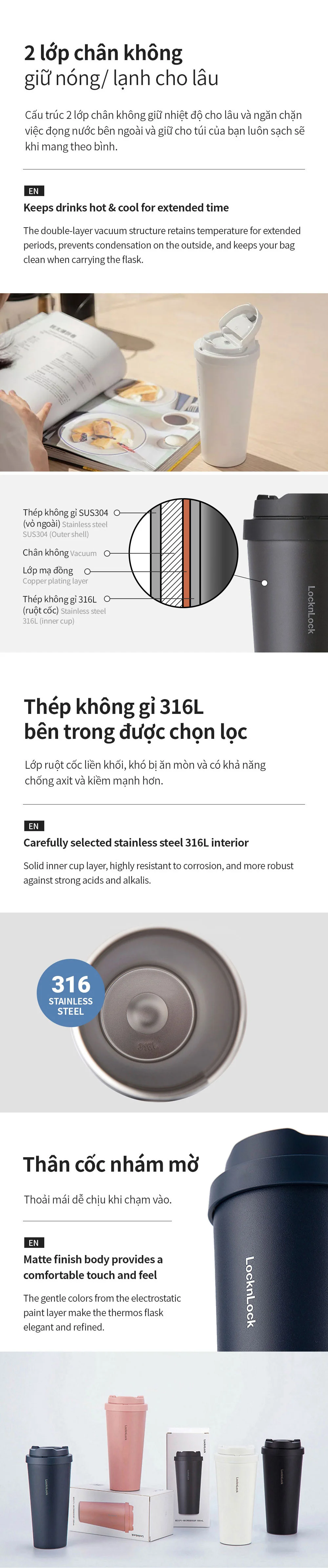 Bình Giữ Nhiệt LocknLock Energetic Tumbler 550ml - 4 màu (Đen, Xanh Navy, Hồng, Trắng) - LHC3249 9 binh giu nhiet locknlock energetic tumbler 550ml 4 mau den xanh navy hong trang lhc3249 description 1785055636