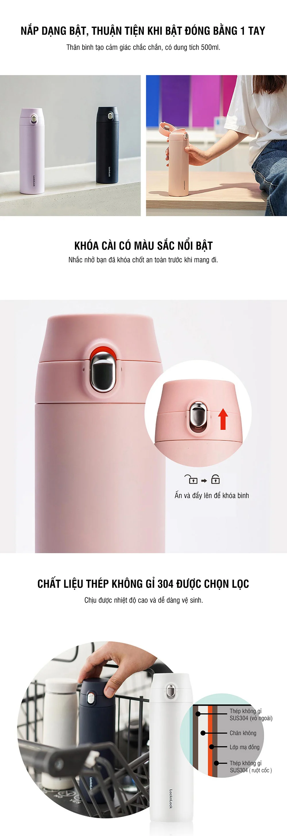 binh giu nhiet locknlock featherlight one touch tumbler 500ml 4 mau tim xanh navy hong trang lhc3257 description 1785055614