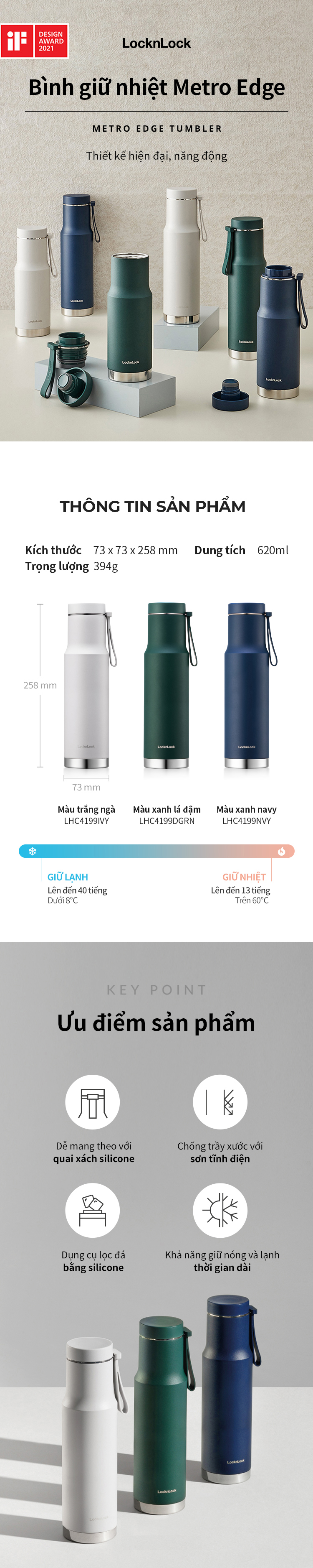 binh giu nhiet locknlock metro edge tumbler 620ml 3 mau xanh la dam trang nga navy lhc4199 description 1785056957