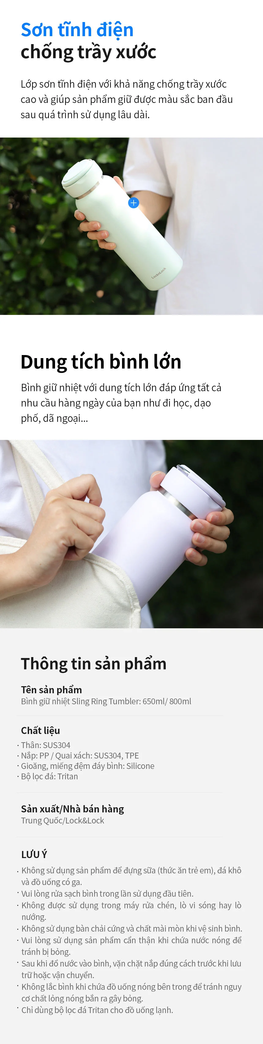 Bình Giữ Nhiệt LocknLock Sling Ring Tumbler 800Ml - 3 Màu (Ngà, Tím nhạt, Mint) - LHC4322 14 binh giu nhiet locknlock sling ring tumbler 800ml 3 mau nga tim nhat mint lhc4322 description 1785055377