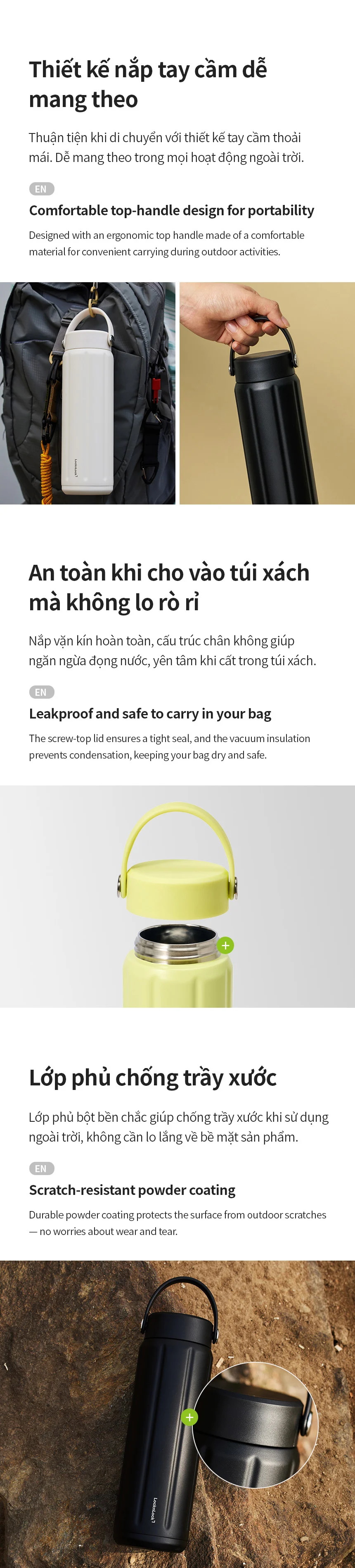 Bình giữ nhiệt LocknLock SLO ultralight tumbler LHC4427 siêu nhẹ dung tích 630ml thép không gỉ 304 có quai xách - 3 màu 9 binh giu nhiet locknlock slo ultralight tumbler lhc4427 sieu nhe dung tich 630ml thep khong gi 304 co quai xach 3 mau description 1785055516