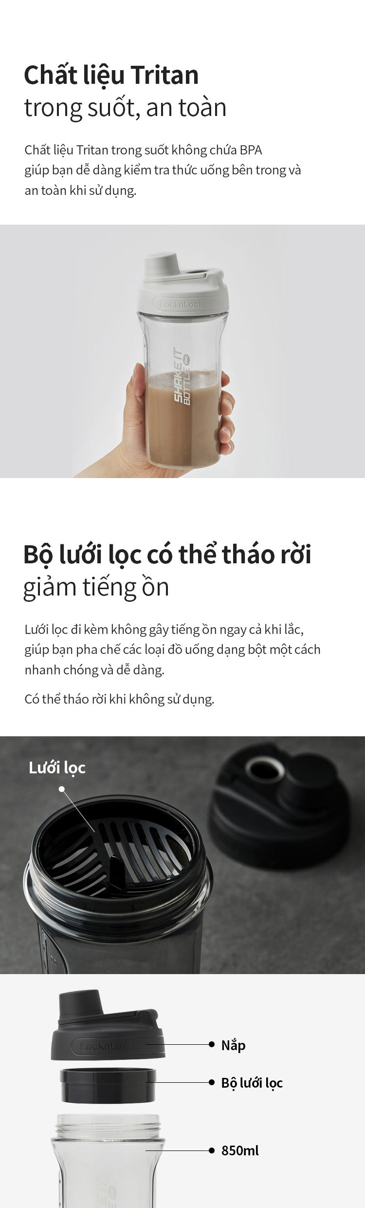 binh lac shake it bottle pro 850ml 2 mau den nhat locknlock abf944 description 1785057916