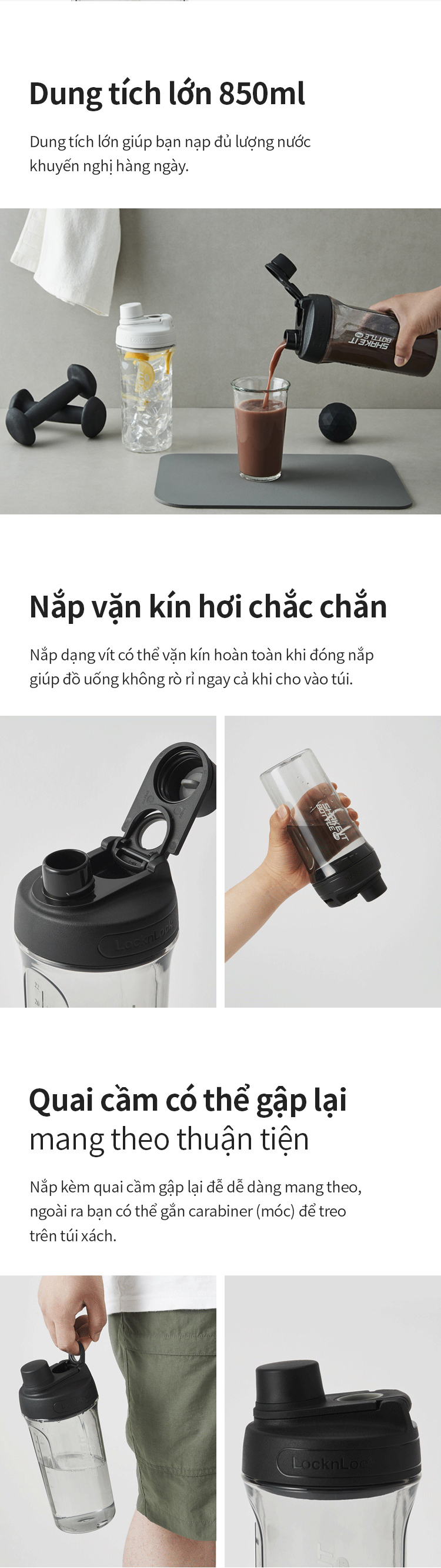 binh lac shake it bottle pro 850ml 2 mau den nhat locknlock abf944 description 1785057917