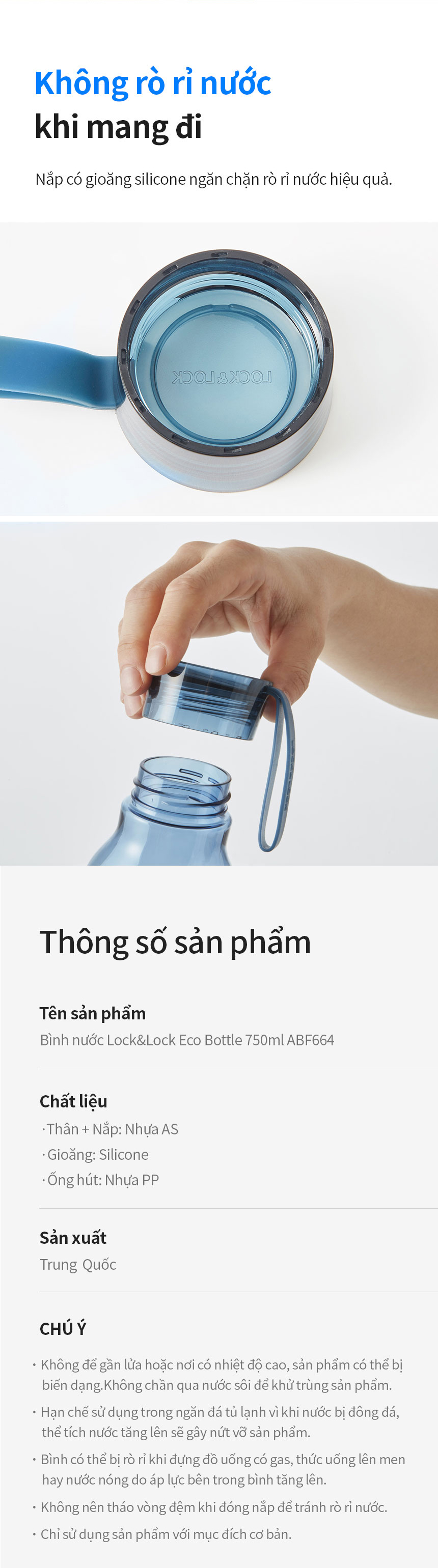 binh nuoc eco bottle 750ml 3 mau xanh duong xam hong locknlock abf664 description 1785057891