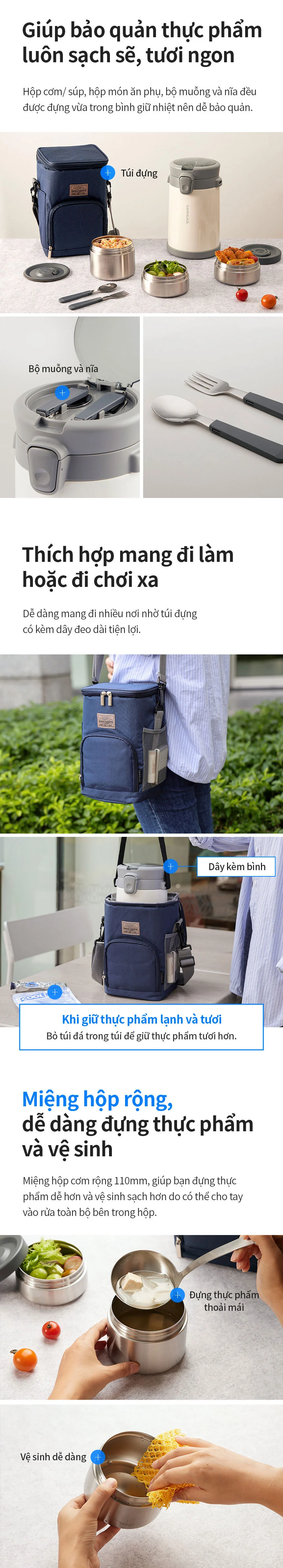 bo hop com giu nhiet locknlock easy carry 2 0l 720ml1 420ml2 bo muong va nia1 tui dung1 2 mau xanh trang lhc8039 description 1785059307