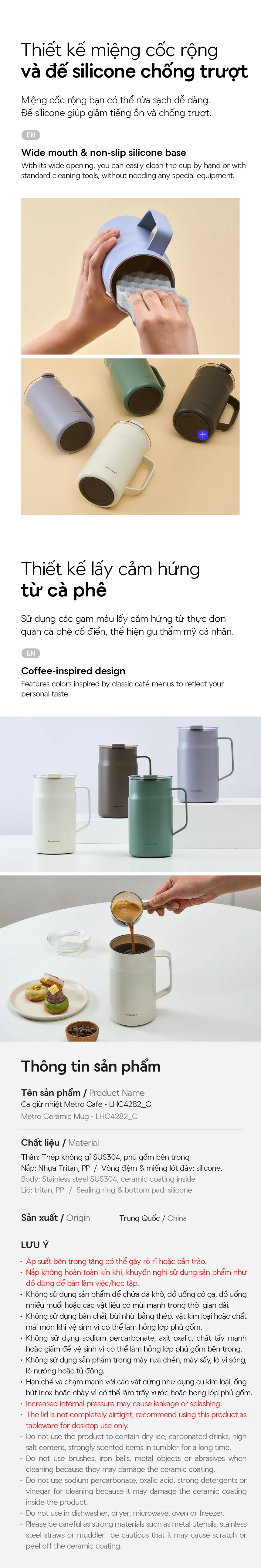 Ca giữ nhiệt LocknLock Metro Ceramic Mug 600ml bằng thép không gỉ phủ sứ - 4 Màu_ LHC4282_C 16 ca giu nhiet locknlock metro ceramic mug 600ml bang thep khong gi phu su 4 mau lhc4282 c description 1785055859 1