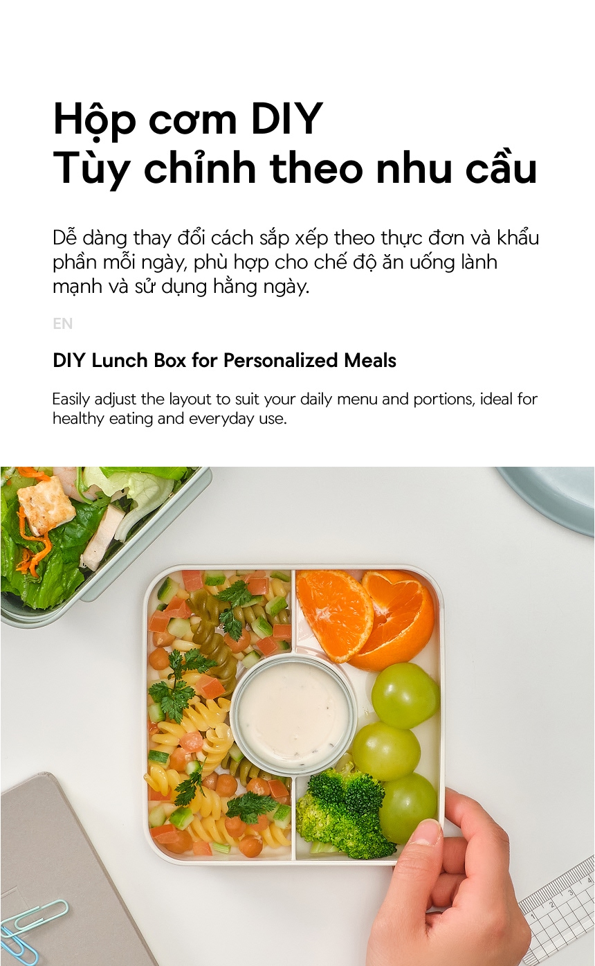 hop salad to go locknlock 1 3l nhua pp mau xanh mint lcb412 description 1785059501