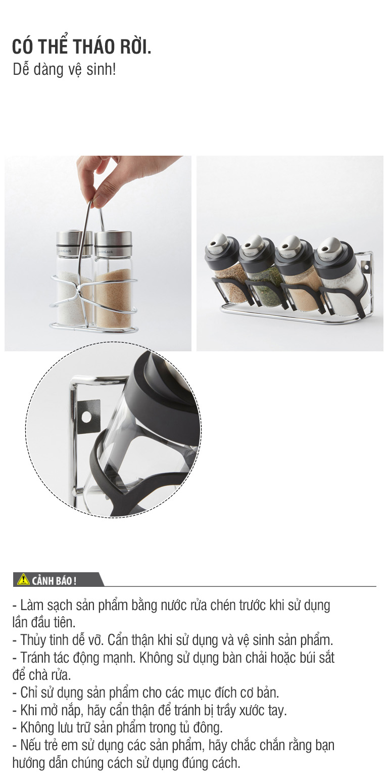 Lọ Đựng Gia Vị 4P Locknlock Blackcap - 120Ml - LLG843 13 lo dung gia vi 4p locknlock blackcap 120ml llg843 description 1785060708