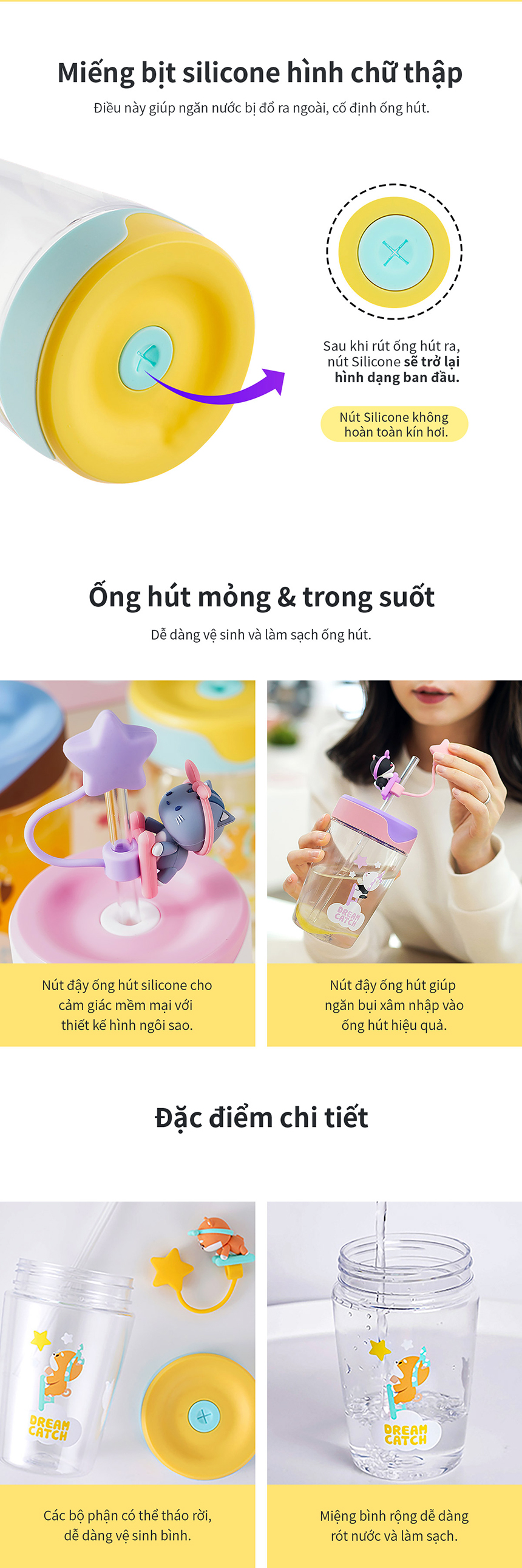 ly nhua dream catcher 520ml co nap day ong hut 4 mau xanh duong hong tim vang locknlock abf779 description 1785057995