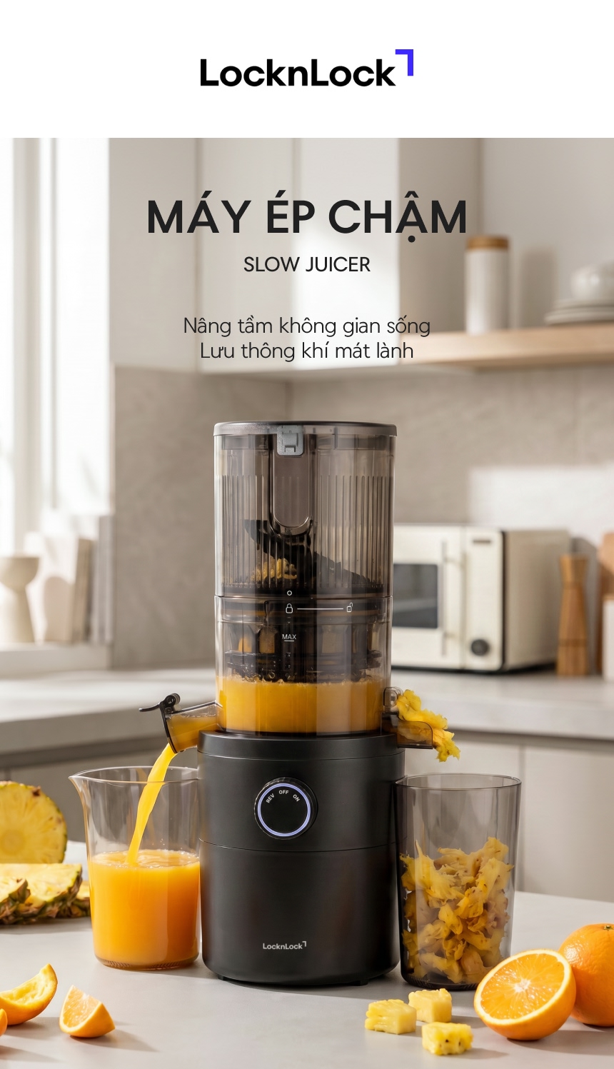 Máy ép chậm Locknlock Slow juicer 220-240V, 50/60Hz, 200W - Màu đen - EJJ441BLK 9 may ep cham locknlock slow juicer 220 240v 50 60hz 200w mau den ejj441blk description 1785045194