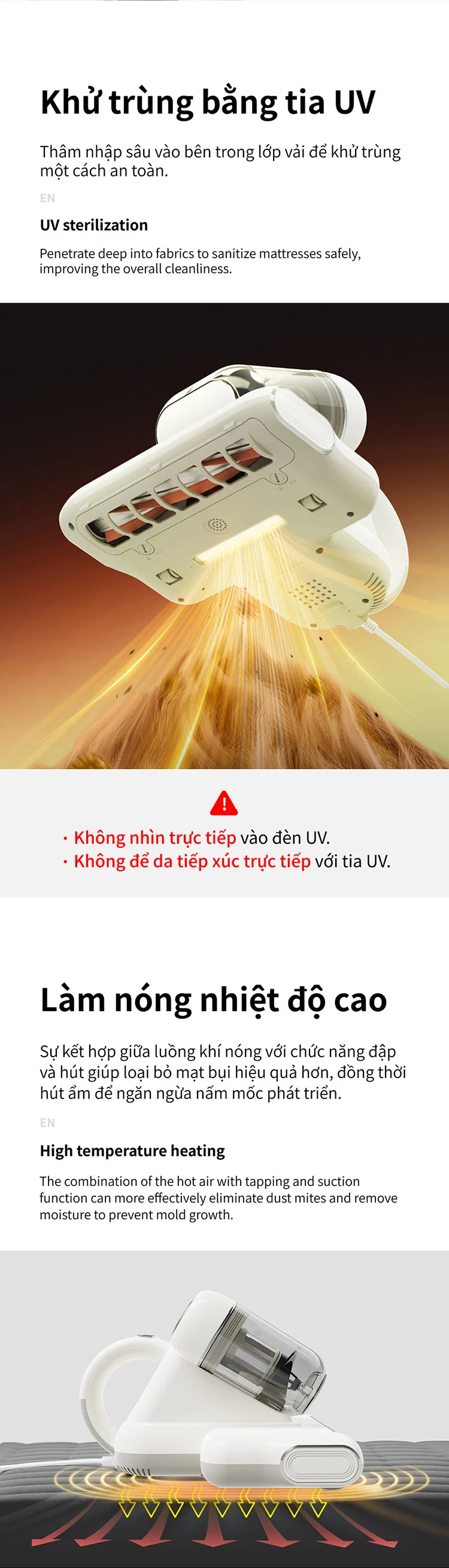 Máy hút bụi giường nệm LocknLock 300W, 0.5L - Màu ngà - ENV818IVY 10 may hut bui giuong nem locknlock 300w 0 5l mau nga env818ivy description 1785050871