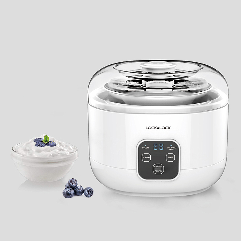 may lam sua chua locknlock yogurt maker 1l 220v 50hz 15w mau trang ejy211 description 1785047945