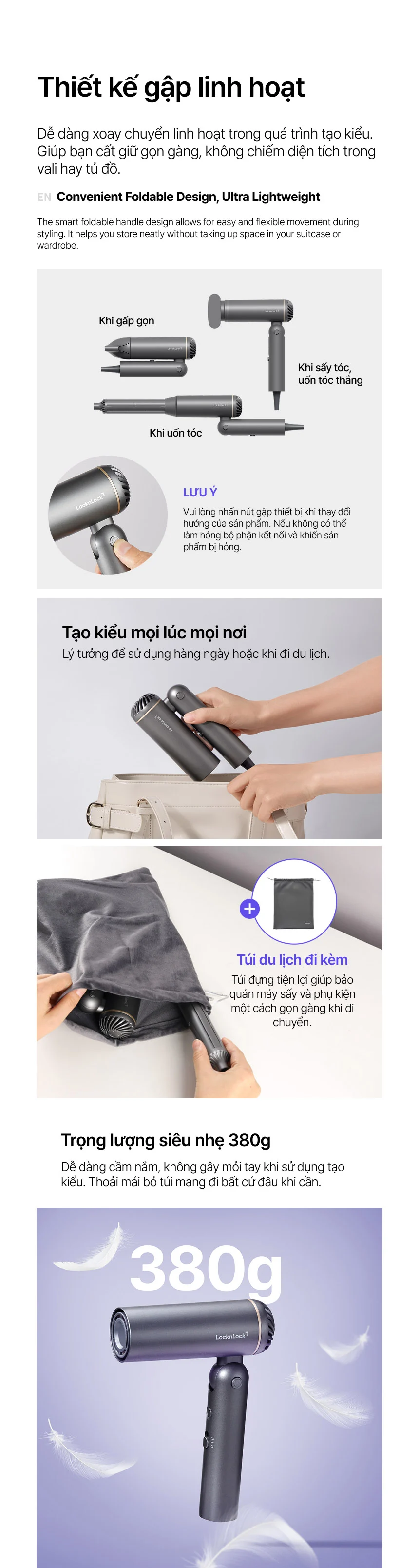 may say tao kieu toc gap gon locknlock 1300w mau xam ena626gry description 1785052584