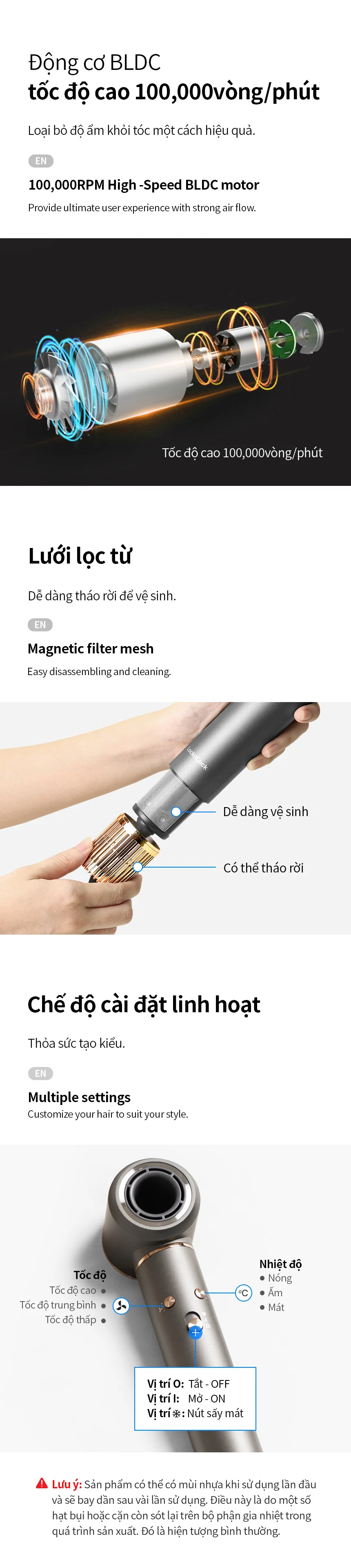 may say tao kieu toc locknlock multi hair dryer 220v 1300w 50hz mau xam ena426gry description 1785052698
