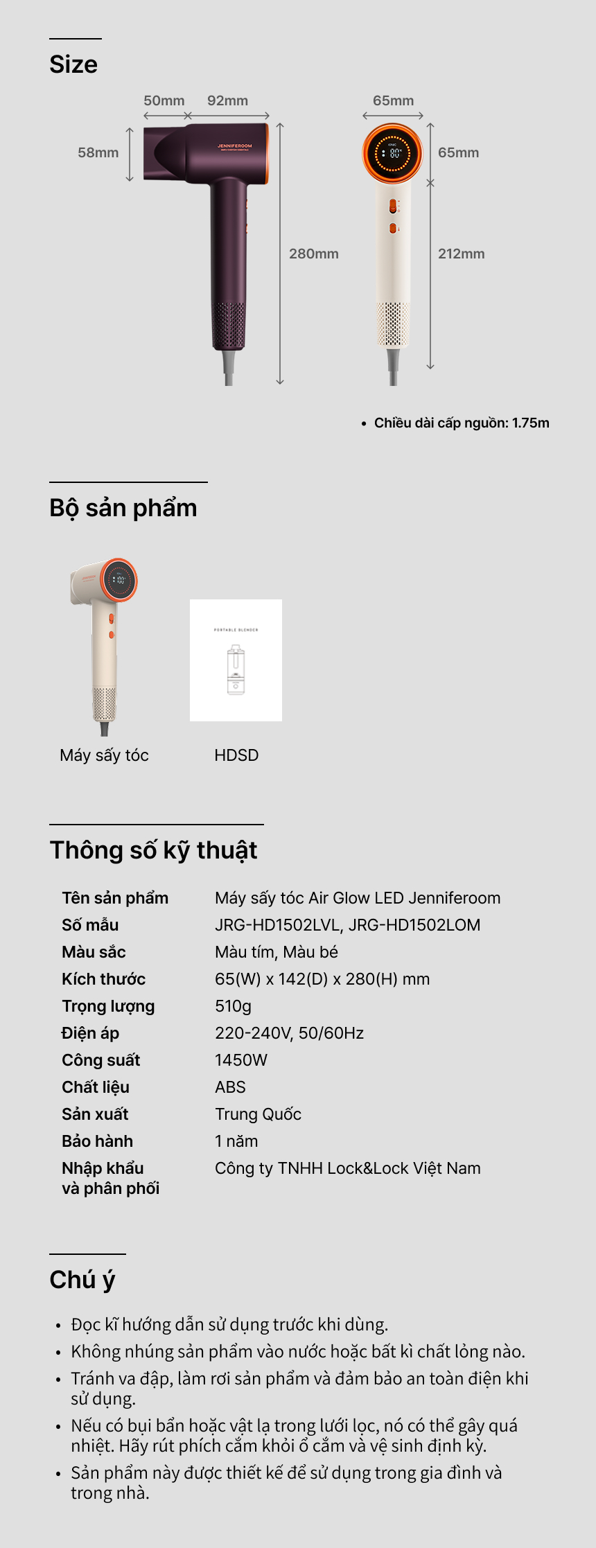 may say toc jenniferoom cong suat 1450w dong co bldc cong nghe ion am 2 mau jrg hd1502 description 1785052664