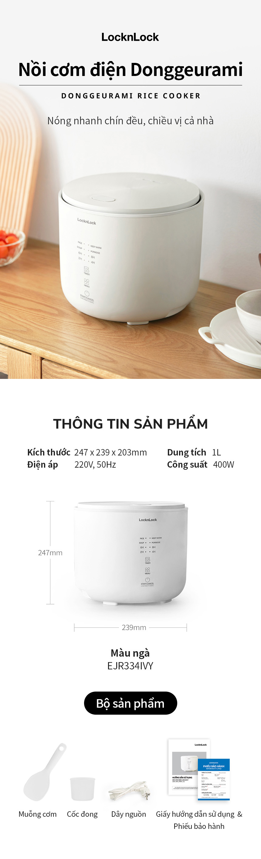 noi com dien locknlock bianco donggeurami rice cooker 220v 50hz 400w 1 0l mau nga ejr334ivy description 1785047661