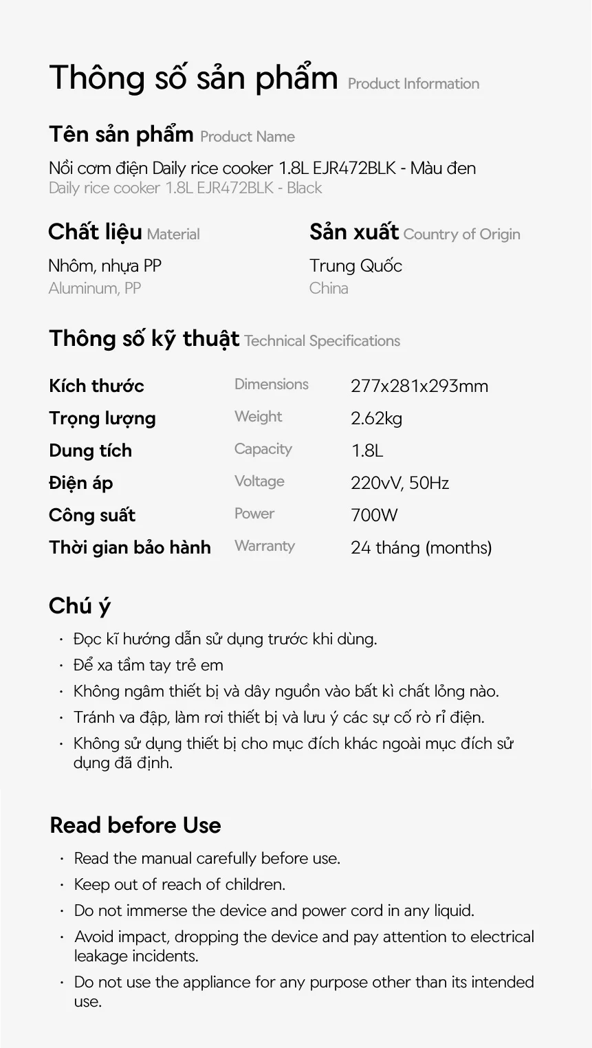 noi com dien locknlock daily rice cooker ejr472blk dung tich 1 8l mau den description 1785047488