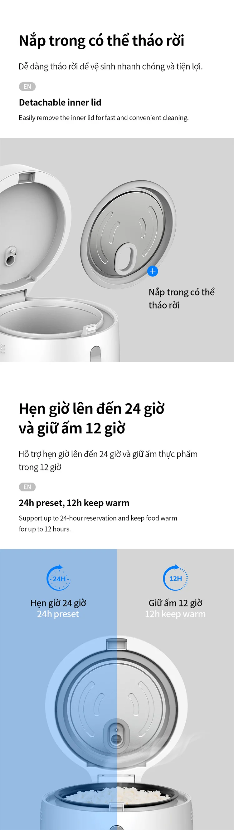 noi com dien tu locknlock pearl rice cooker 220 240v 50 60hz 350w 1 0l mau trang ejr376wht description 1785047515