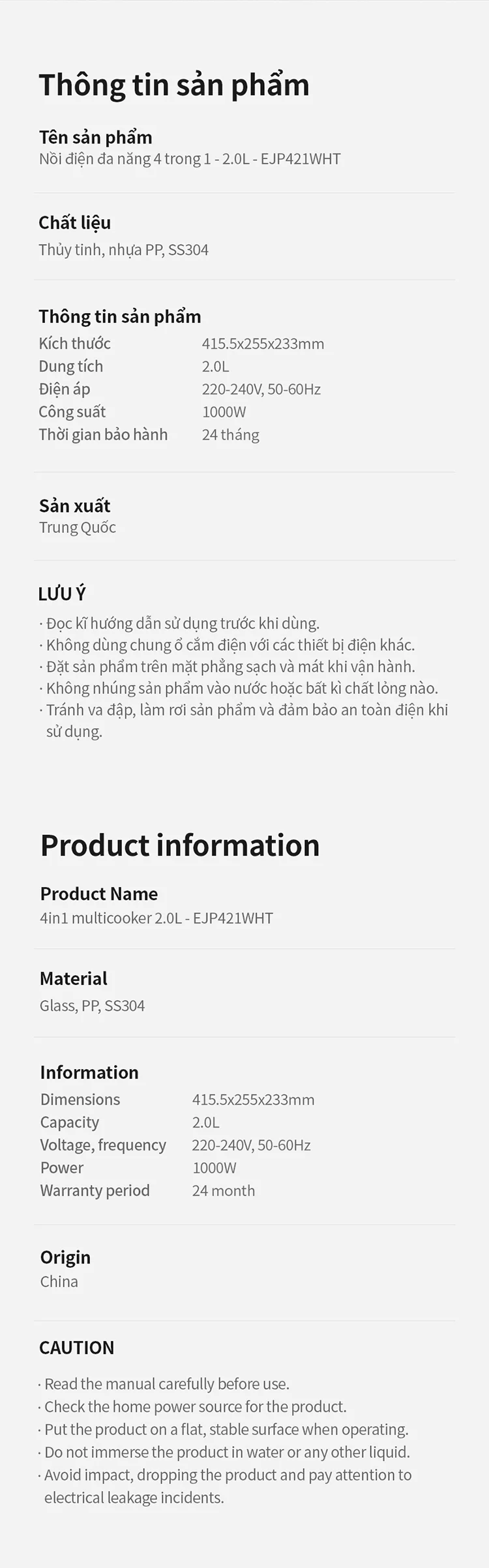 Nồi Điện Đa Năng 4 Trong 1 EJP421WHT LocknLock 2.0L Tiện Lợi 12 noi dien da nang 4 trong 1 ejp421wht locknlock 2 0l tien loi description 1785046486 1