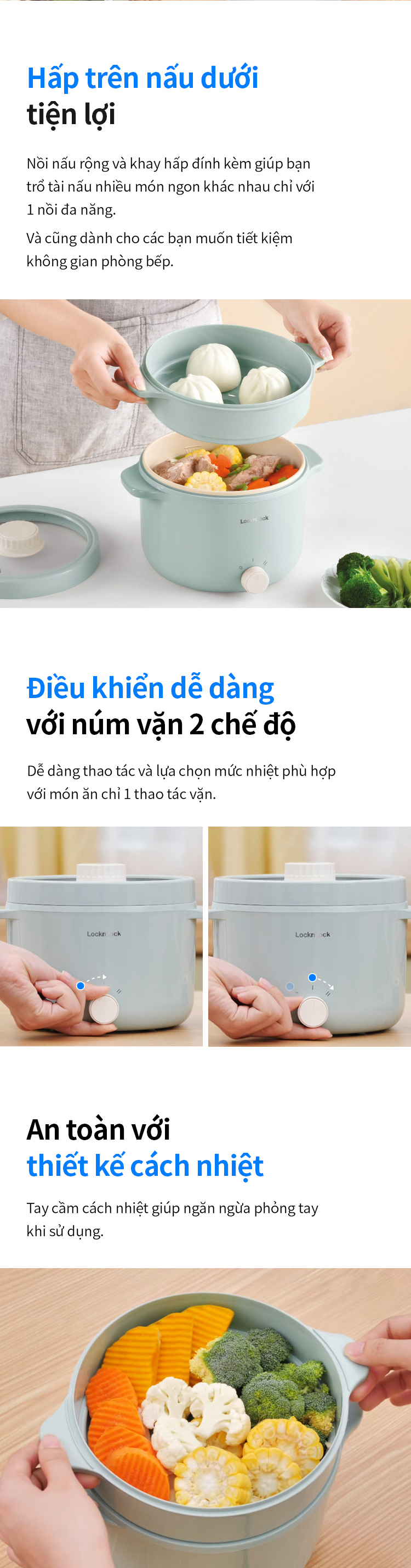 noi dien da nang locknlock electric multi pot 220v 50hz 600w 2 0l mau mint ejp156 description 1785046567