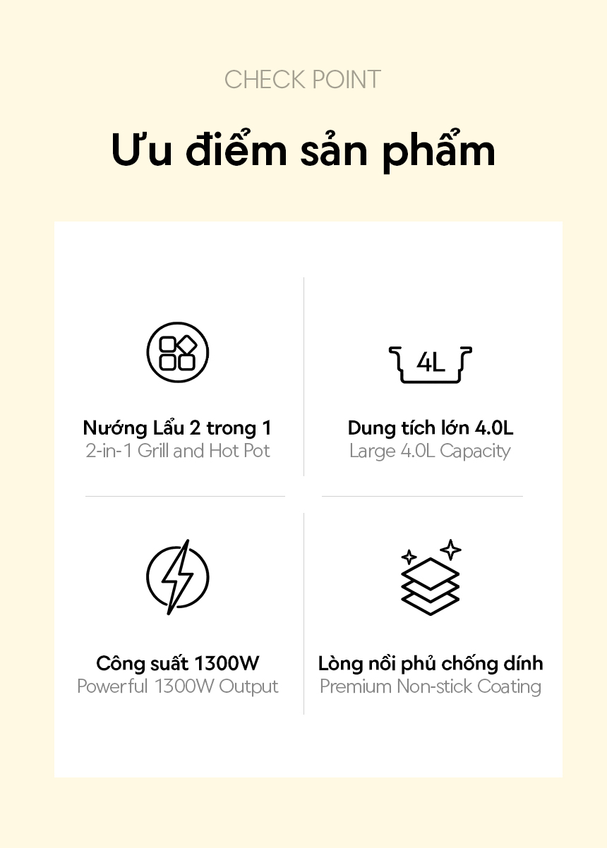 NồI Điện Đa Năng Locknlock Multi Cooker 220 - 240V, 50/60Hz, 1300 - 1500W, 4L - Màu Trắng - EJP544WHT 7 noi dien da nang locknlock multi cooker 220 240v 50 60hz 1300 1500w 4l mau trang ejp544wht description 1785046447