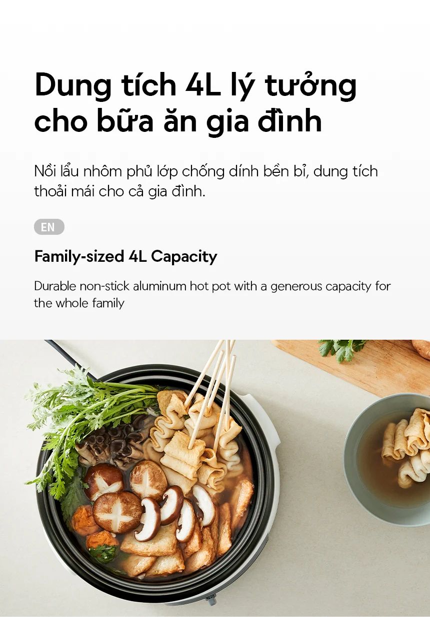 NồI Điện Đa Năng Locknlock Multi Cooker 220 - 240V, 50/60Hz, 1300 - 1500W, 4L - Màu Trắng - EJP544WHT 10 noi dien da nang locknlock multi cooker 220 240v 50 60hz 1300 1500w 4l mau trang ejp544wht description 1785046449
