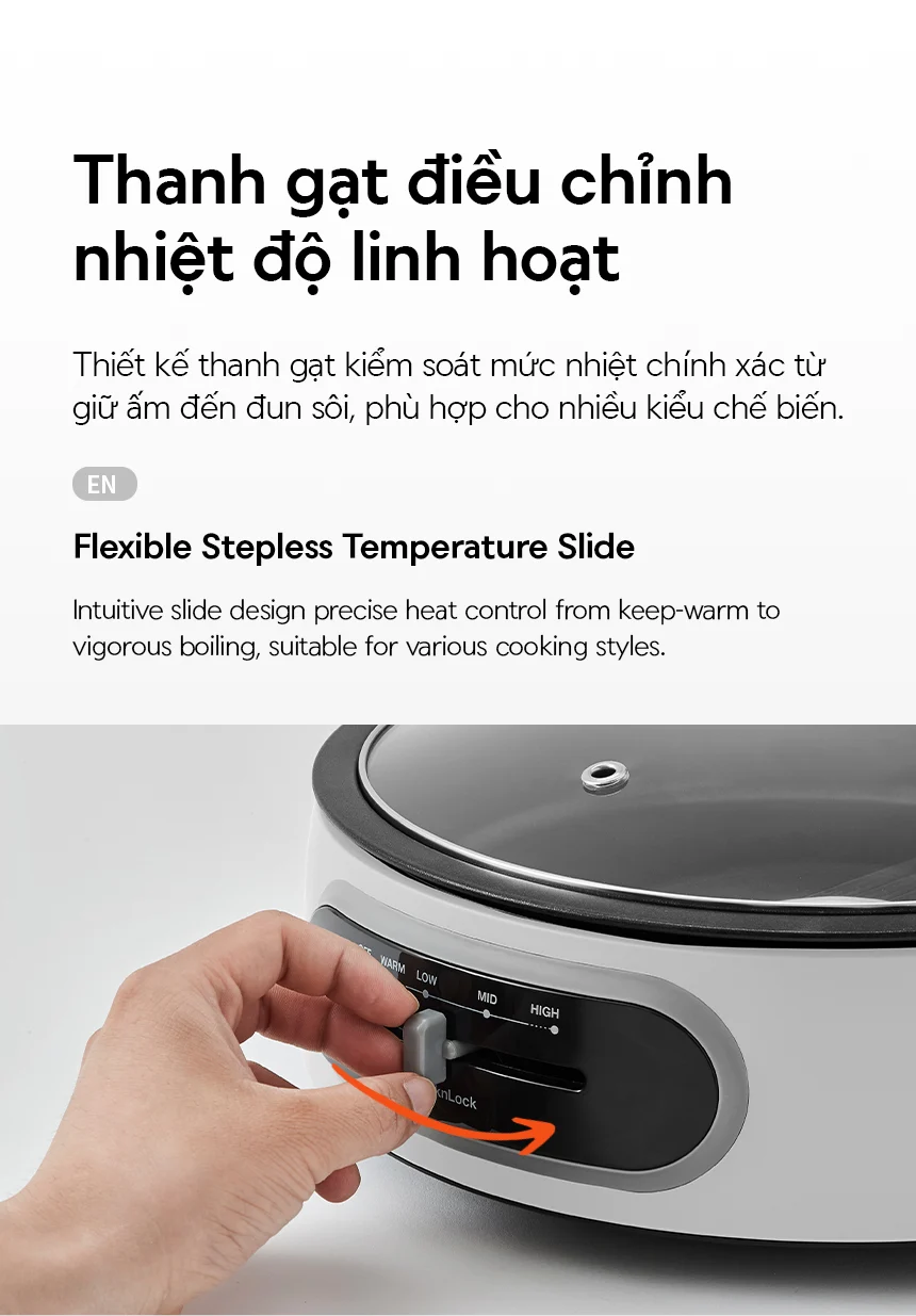 NồI Điện Đa Năng Locknlock Multi Cooker 220 - 240V, 50/60Hz, 1300 - 1500W, 4L - Màu Trắng - EJP544WHT 13 noi dien da nang locknlock multi cooker 220 240v 50 60hz 1300 1500w 4l mau trang ejp544wht description 1785046451