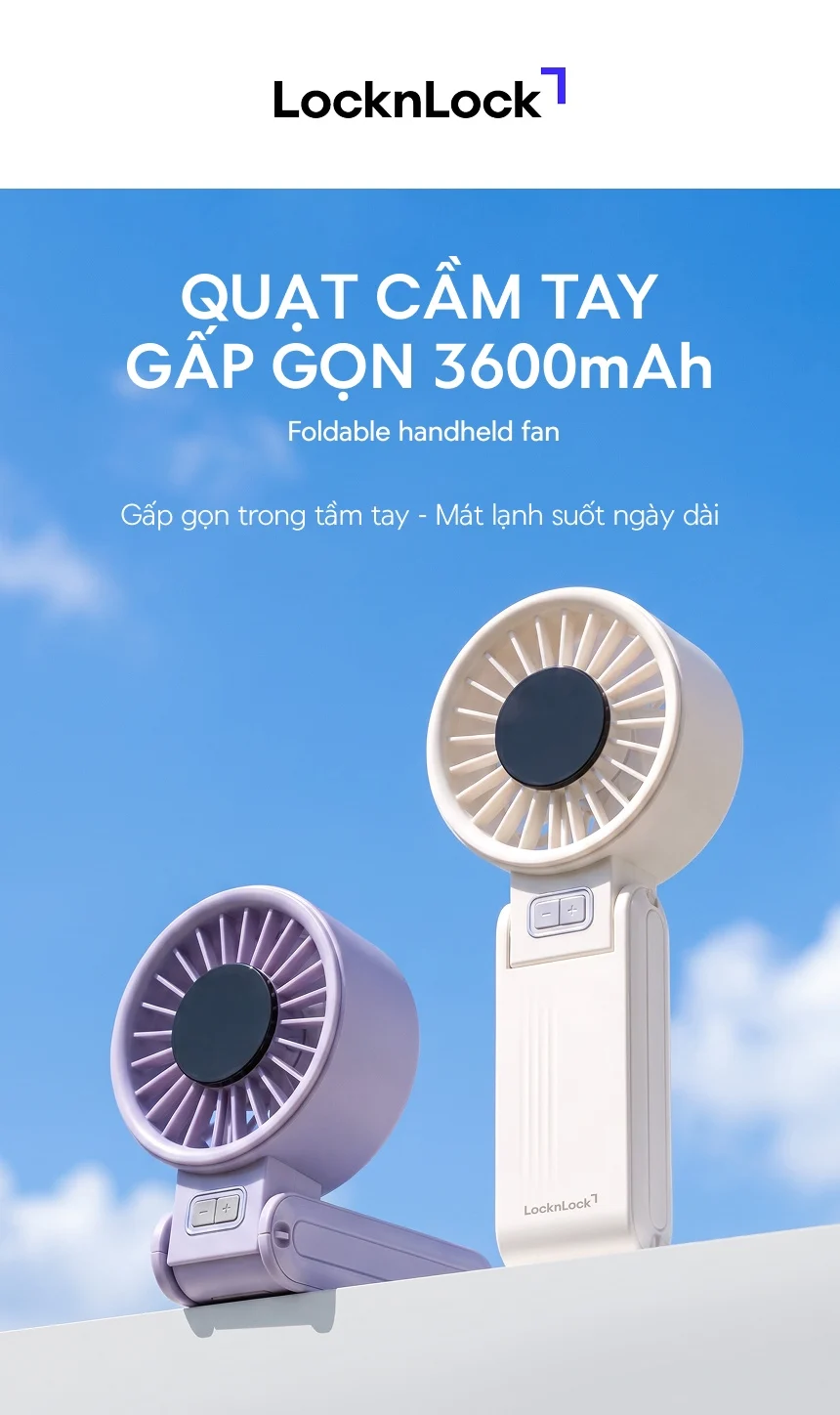 Quạt cầm tay gấp gọn LocknLock Foldable handheld fan 2 Màu - ENF326 8 quat cam tay gap gon locknlock foldable handheld fan 2 mau enf326 description 1785050314