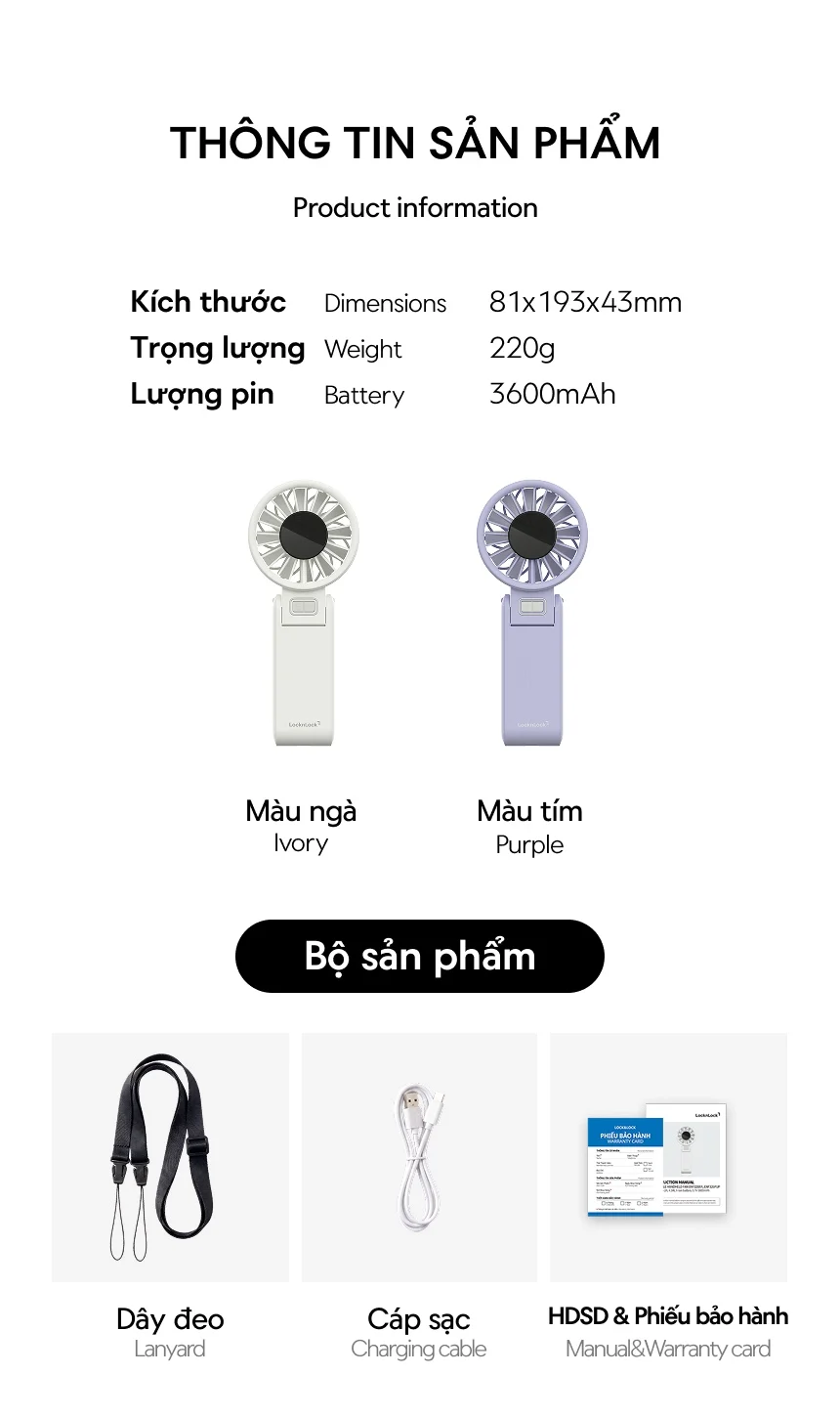 Quạt cầm tay gấp gọn LocknLock Foldable handheld fan 2 Màu - ENF326 10 quat cam tay gap gon locknlock foldable handheld fan 2 mau enf326 description 1785050315 1