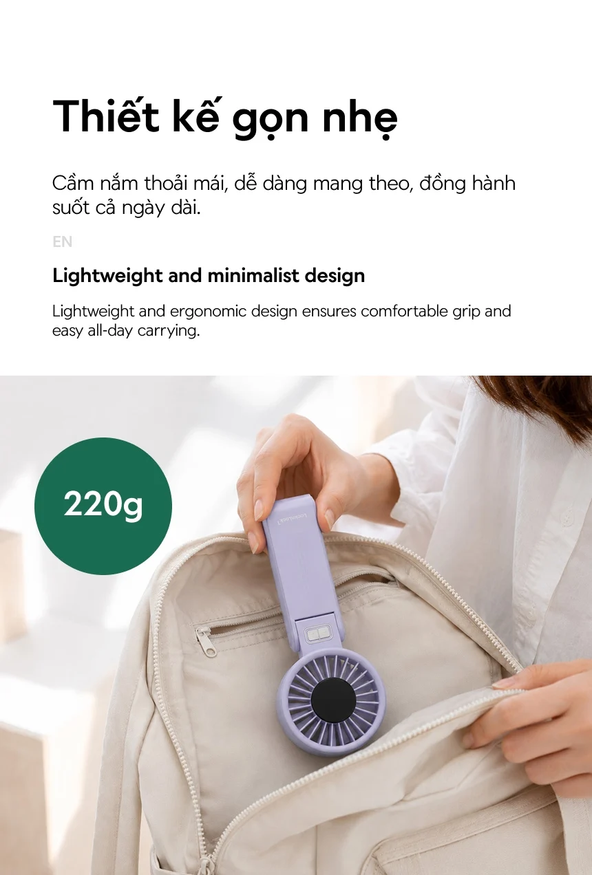 Quạt cầm tay gấp gọn LocknLock Foldable handheld fan 2 Màu - ENF326 13 quat cam tay gap gon locknlock foldable handheld fan 2 mau enf326 description 1785050317 1