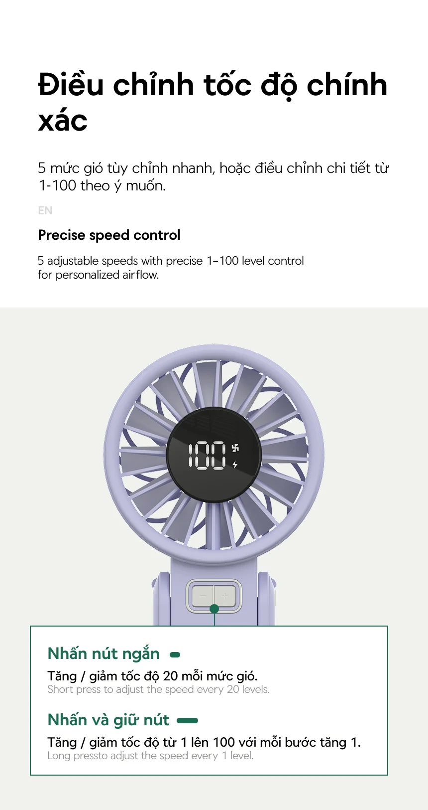 Quạt cầm tay gấp gọn LocknLock Foldable handheld fan 2 Màu - ENF326 16 quat cam tay gap gon locknlock foldable handheld fan 2 mau enf326 description 1785050319