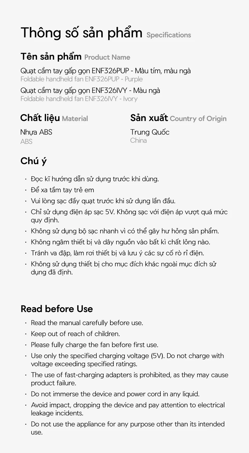 Quạt cầm tay gấp gọn LocknLock Foldable handheld fan 2 Màu - ENF326 19 quat cam tay gap gon locknlock foldable handheld fan 2 mau enf326 description 1785050320 1