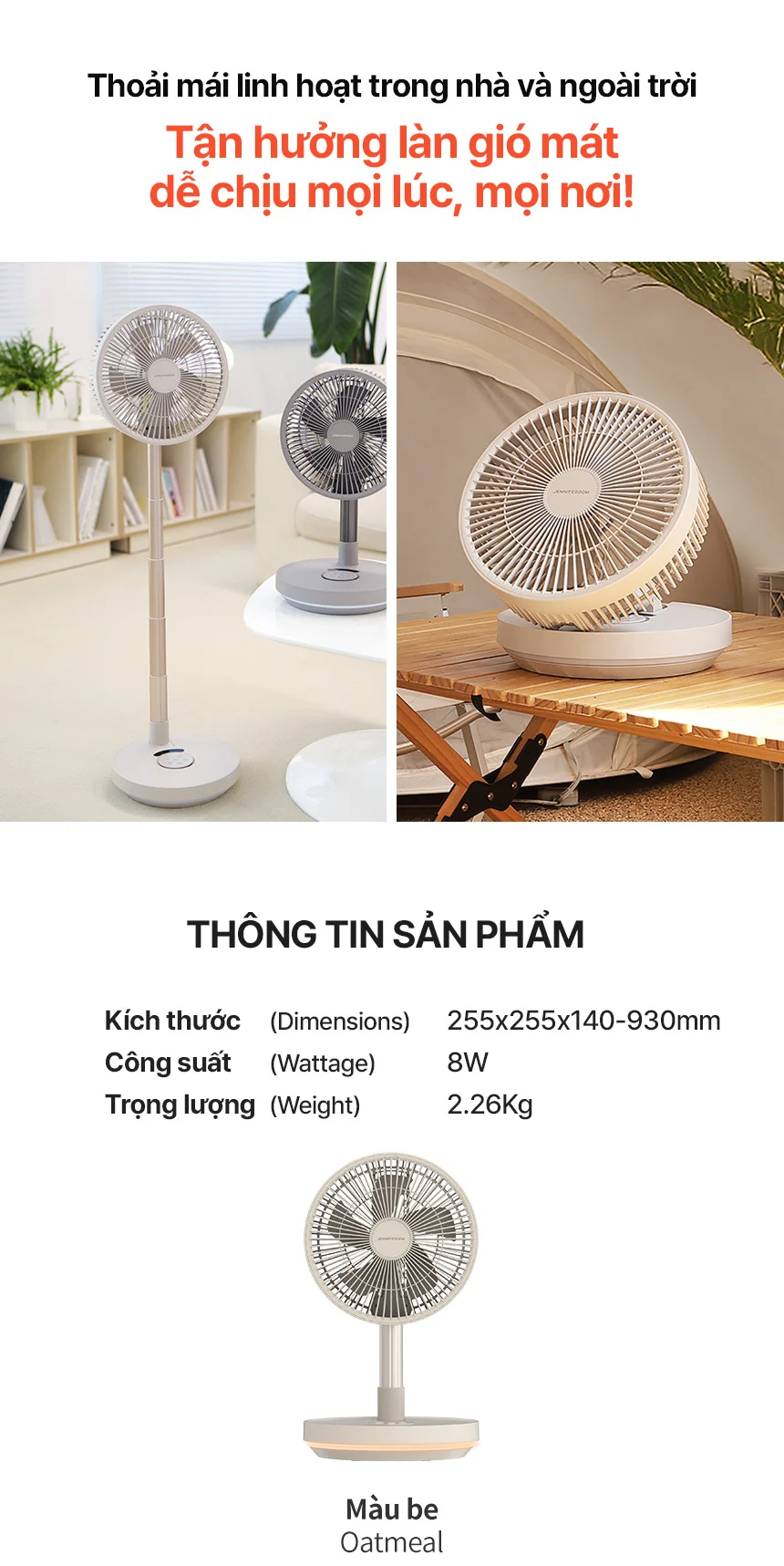 quat sac dien gap gon jenniferoom foldable fan 8w 8000mah mau be jrl ff085com description 1785050283