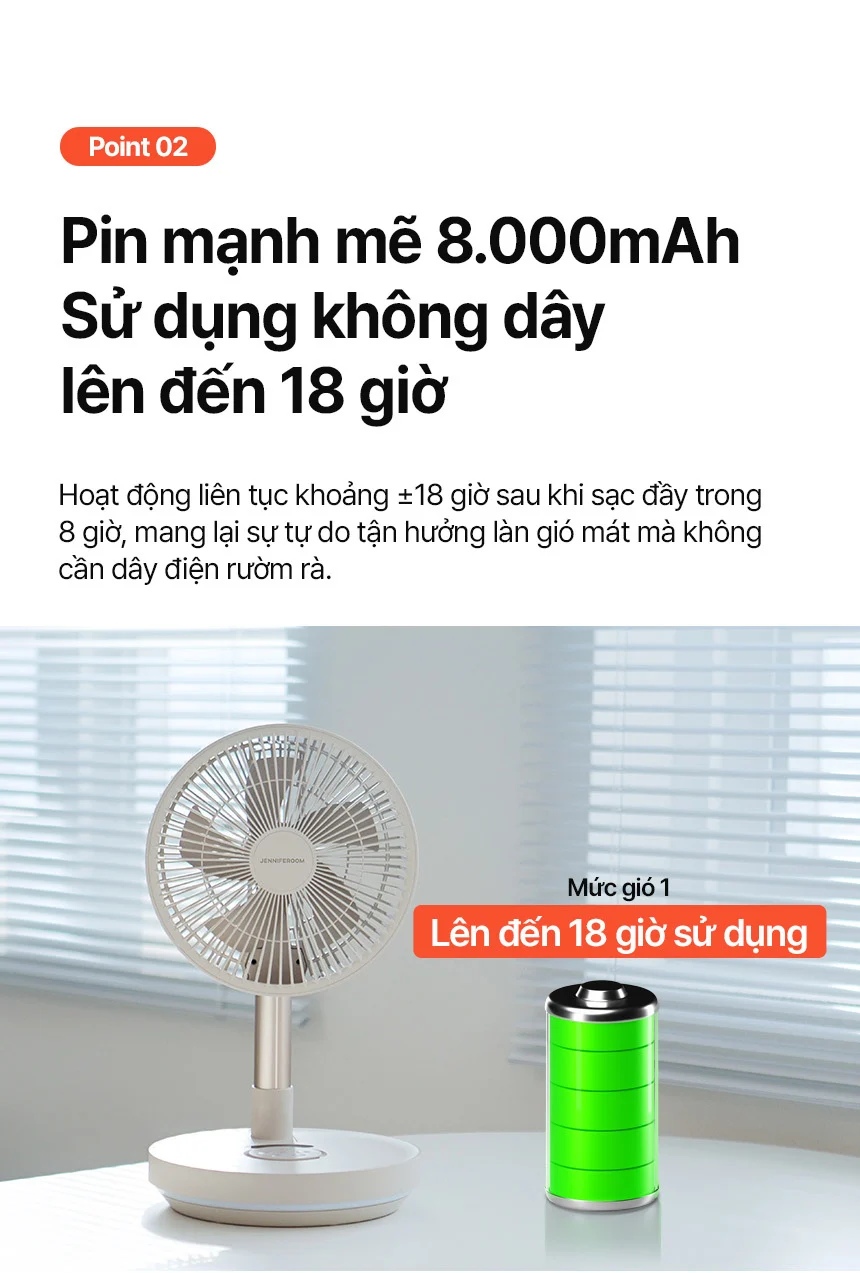 quat sac dien gap gon jenniferoom foldable fan 8w 8000mah mau be jrl ff085com description 1785050290