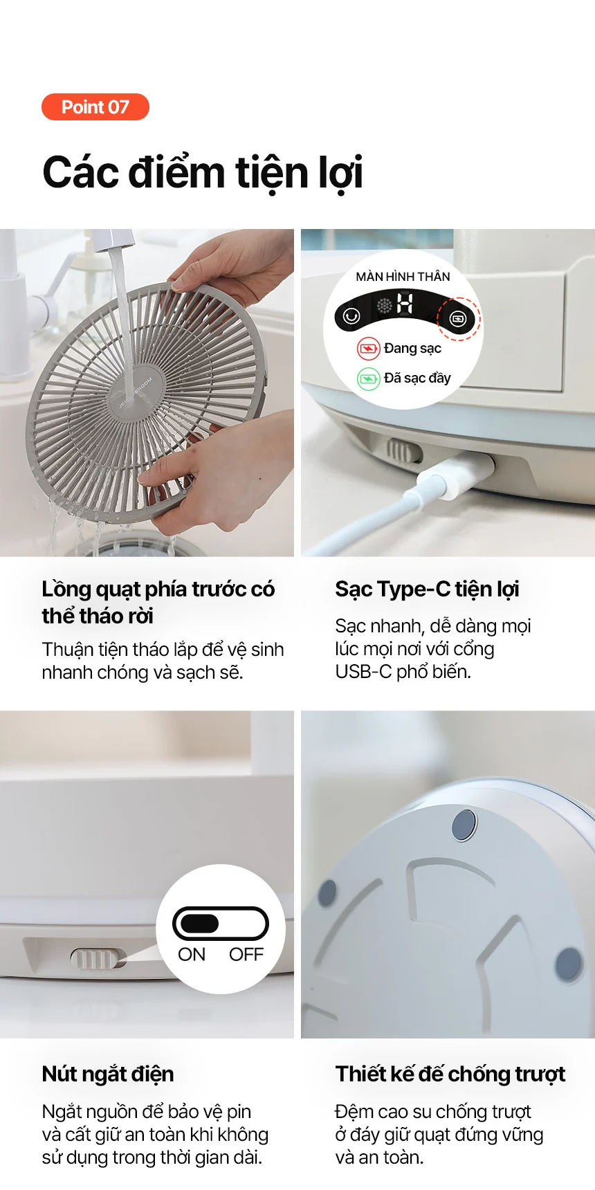quat sac dien gap gon jenniferoom foldable fan 8w 8000mah mau be jrl ff085com description 1785050302